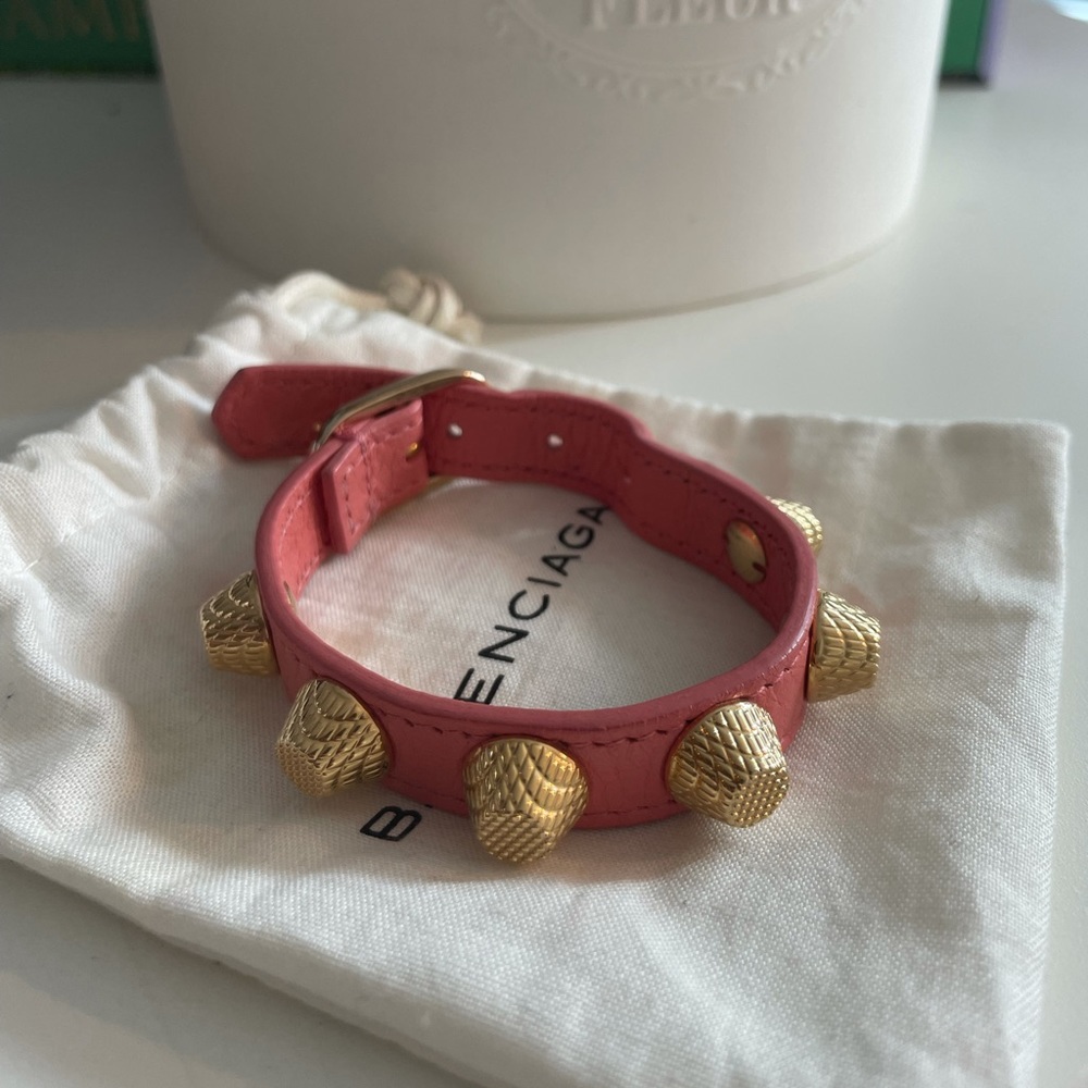 Pink & gold balenciaga bracelet